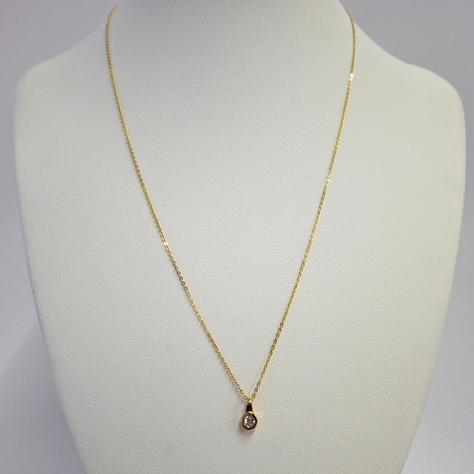 Collar punto de luz, oro amarillo italiano 18k.-2