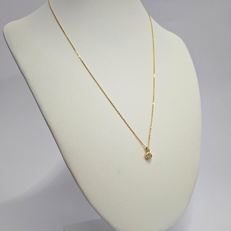 Collar punto de luz, oro amarillo italiano 18k.-3