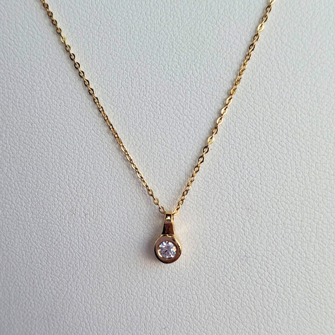 Collar punto de luz, oro amarillo italiano 18k.-4