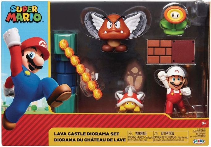 Nintendo Lava Castle Diorama Set Con Accesorios Super Mario-1