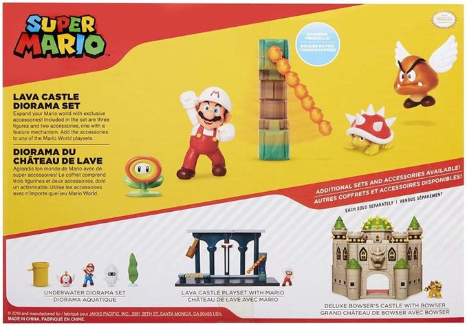 Nintendo Lava Castle Diorama Set Con Accesorios Super Mario-7