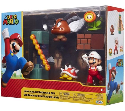 Nintendo Lava Castle Diorama Set Con Accesorios Super Mario-8