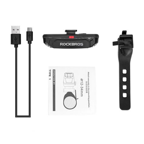 Luz Trasera Usb Bicicleta Rockbros A54bk-3