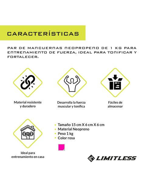 Par De Mancuernas Neopreno De 1 Kg Limitless-3