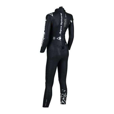 Traje De Agua Natacion Pursuit V3 Mujer Negro/bco talla L-3