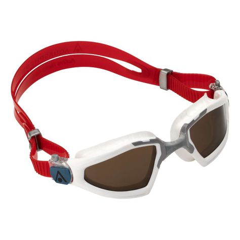 Lente De Natación Kayenne Pro Bco/gris Lente Polarizado Cafe-1