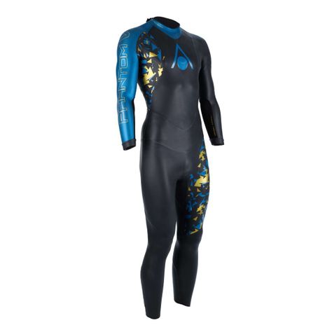 Traje De Agua Natacion Phantom V3 Hombre Negro/oro-3