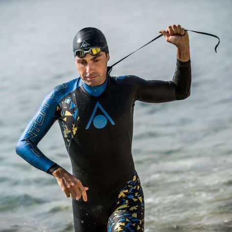 Traje De Agua Natacion Phantom V3 Hombre Negro/oro-8