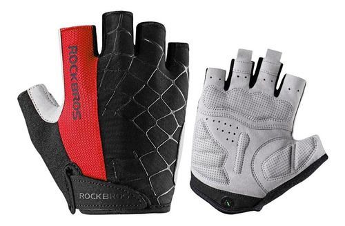 Guante Corto Rockbros S-109r Rojo Negro-0