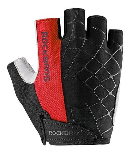 Guante Corto Rockbros S-109r Rojo Negro-1