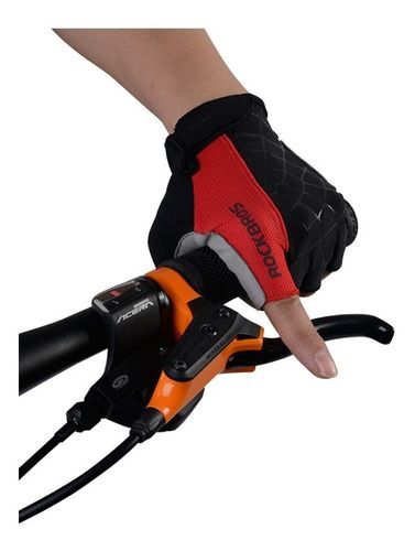 Guante Corto Rockbros S-109r Rojo Negro-3
