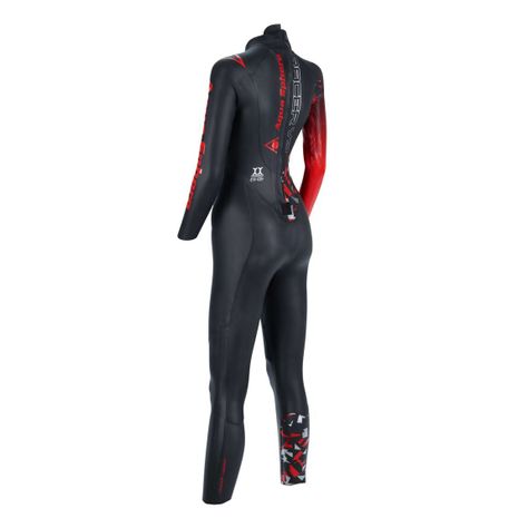 Traje De Agua Natacion Racer V3 Mujer Negro/rojo-2