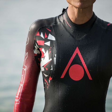 Traje De Agua Natacion Racer V3 Mujer Negro/rojo-6