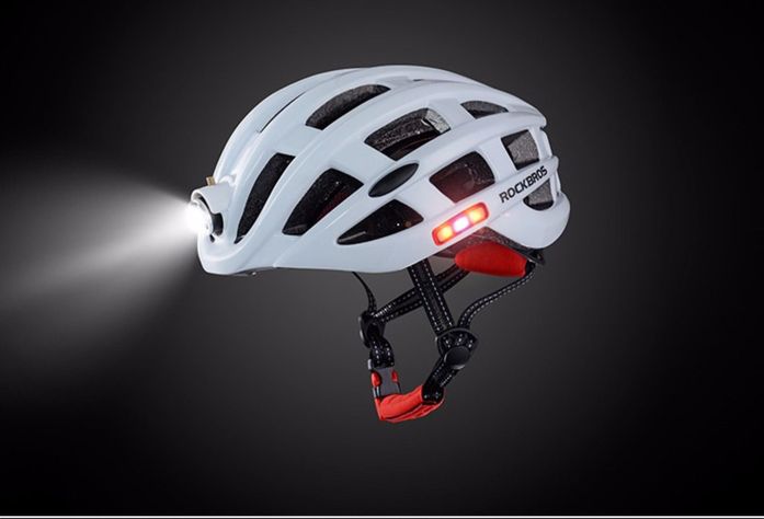 Casco C/luz Carga Usb Rockbros Zn1001-w-1