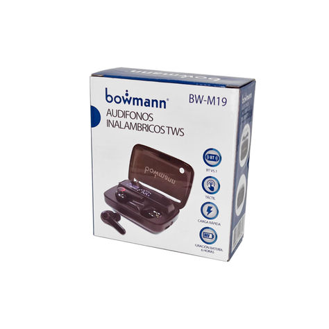 Audífonos Inalámbricos Bluetooth Táctil Tws Bowmann Bw-m19-6