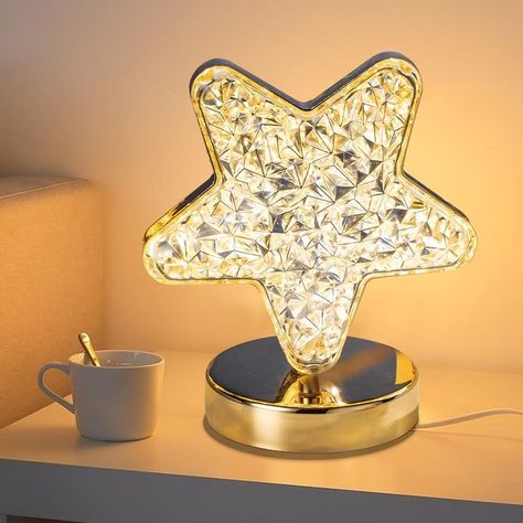 Lampara Mesa Estrella Led Romantica Domitorio Moderna Lau-1