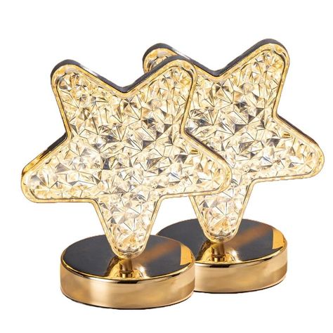 Lampara Mesa Estrella Led Romantica Domitorio Moderna Lau-2