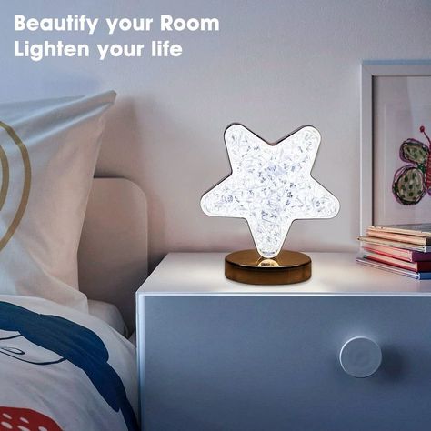 Lampara Mesa Estrella Led Romantica Domitorio Moderna Lau-3