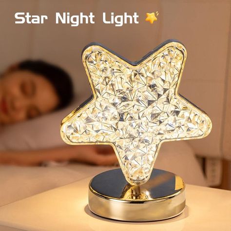 Lampara Mesa Estrella Led Romantica Domitorio Moderna Lau-8