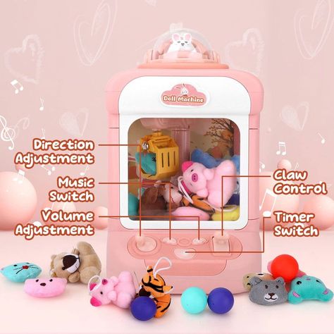 Juguete Maquina Garra Portatil Peluches Niños Diversion Lau-2