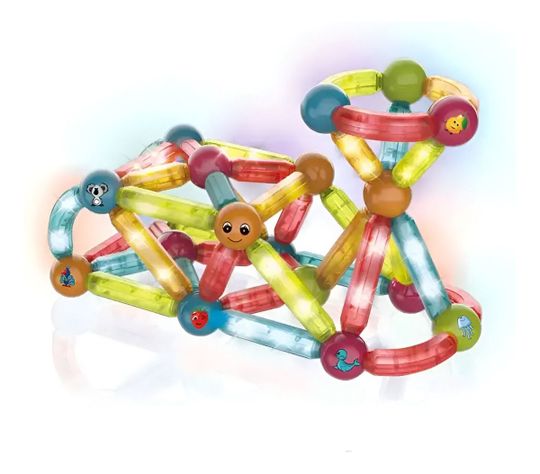 Bloques Construcción Magnéticos Ligero Juegos Luces Jhn-1