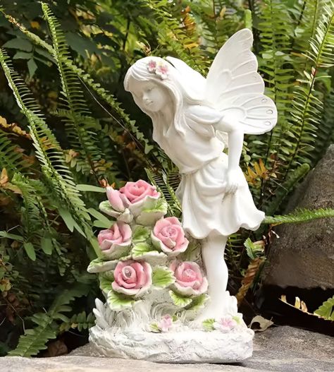 Estatua Figura Ángel Jardín Escultura Decoración LED Jhn-3