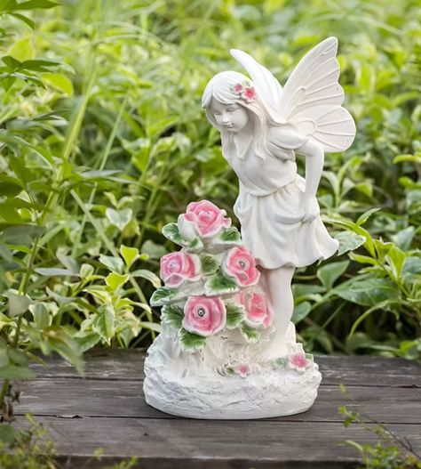 Estatua Figura Ángel Jardín Escultura Decoración LED Jhn-7
