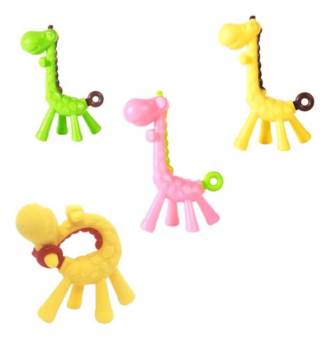 Set de 3 Mordedor Bebé Silicona Jirafa Juguete Jhn-1