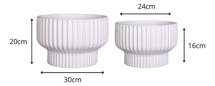 Set 2 Macetas Cerámica Minimalista Texturizada Drenaje Jhn-9