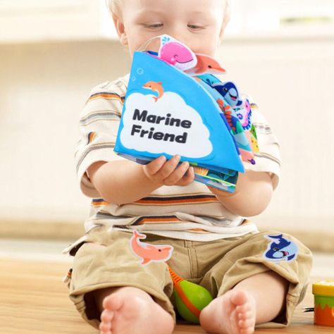 Set de 2 Libro Tela Bebé Educativo Sensorial Lavable Jhn-2