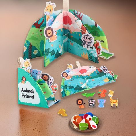 Set de 2 Libro Tela Bebé Educativo Sensorial Lavable Jhn-6