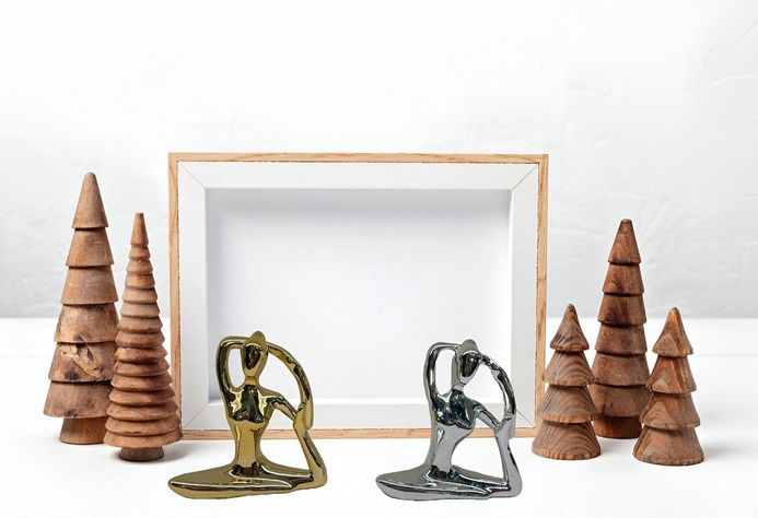 Set 3 Estatua Yoga Decoracion Sala Meditacion Hogar Lau-4