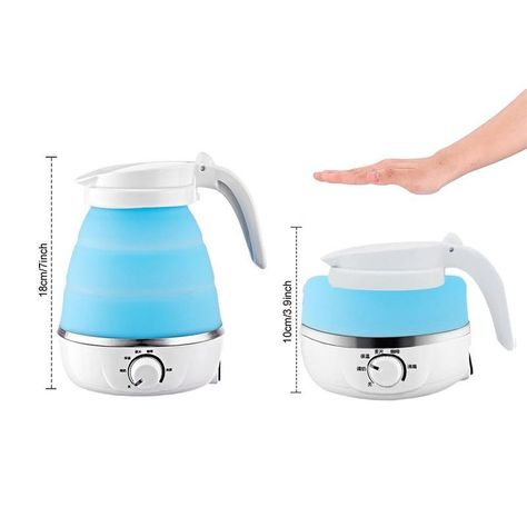 Hervidor Jarra Plegable De Silicona 600ml Tetera Cocina Lau-1