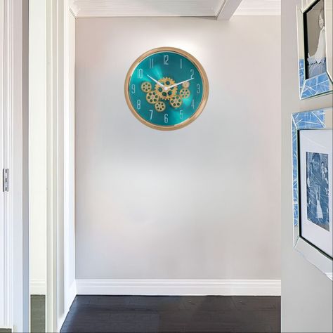 Reloj Pared Engranajes Móviles Silencioso Decorativo Jhn-6