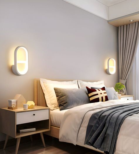 Lámpara Pared LED Decoración Moderna Ovalada Blanca Jhn-7