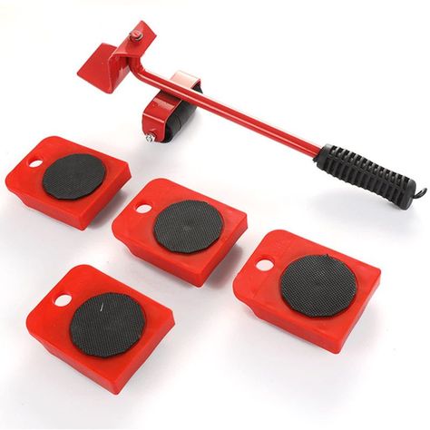 Set 2 Elevador Carretilla Muebles Acero Ergonomico Hogar Lau-0