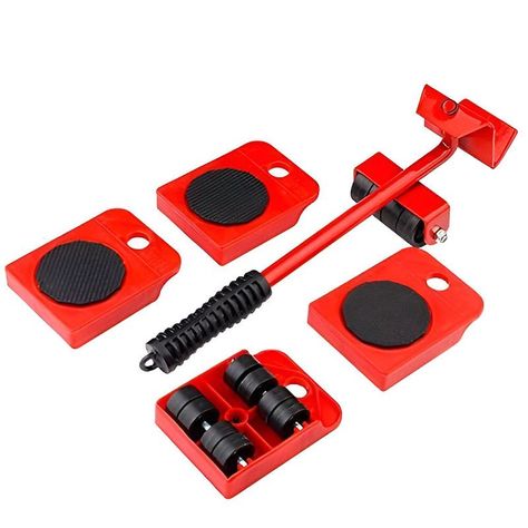 Set 2 Elevador Carretilla Muebles Acero Ergonomico Hogar Lau-2