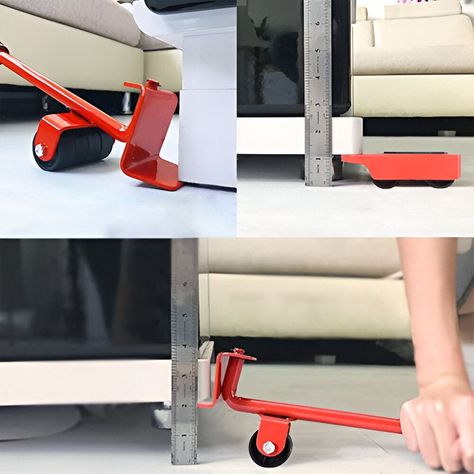Set 2 Elevador Carretilla Muebles Acero Ergonomico Hogar Lau-6