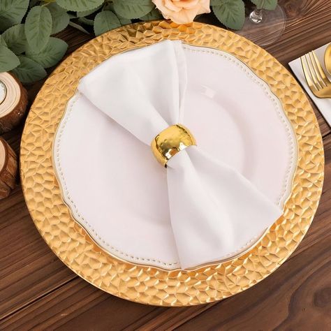 Set 3 Plato Decorativo Plastic Martillado Comedor Cocina Lau-7