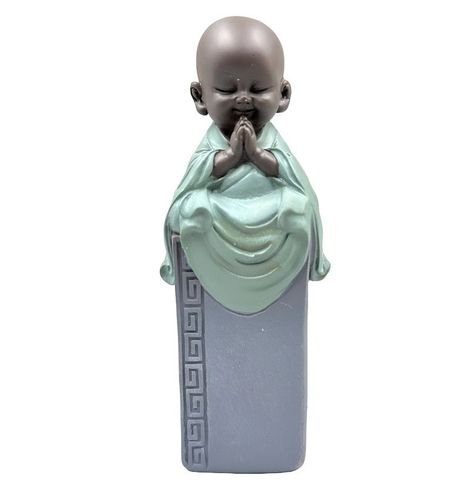 Set 2 Estatua Monje Buda Adorno Decoracion Hogar Oficina Lau-0