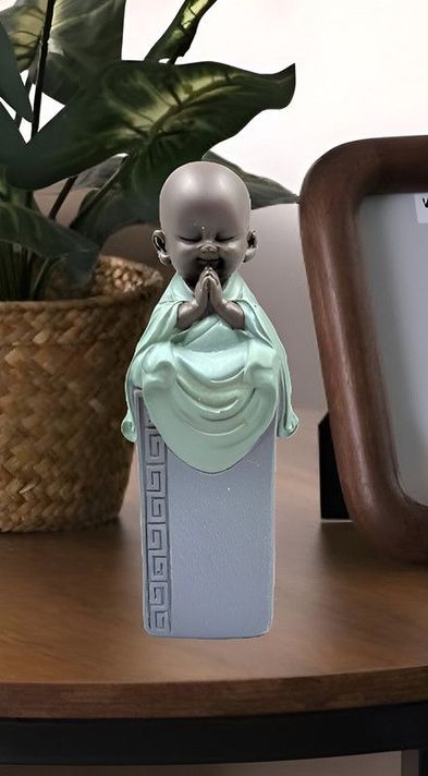 Set 2 Estatua Monje Buda Adorno Decoracion Hogar Oficina Lau-9