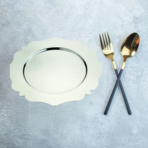 Set de 3 Plato Base Decorativo 33cm Eventos Mesa Jhn-7