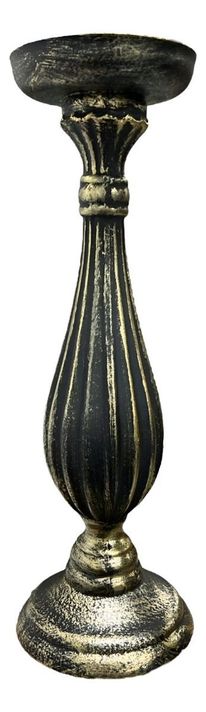 Candelabro Pilar Romano Pedestal Decorativo Bronce 34cm Jhn-0