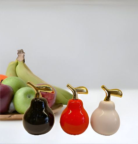 Set 3 Decoracion Adorno Frutas Moderna Sala Mesa Hogar Lau-1