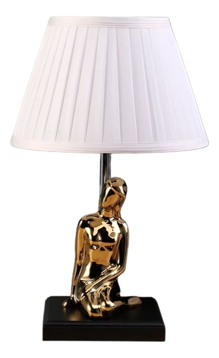 Lámpara Mesa Decorativa LED con Estatua Artística Hogar Jhn-0