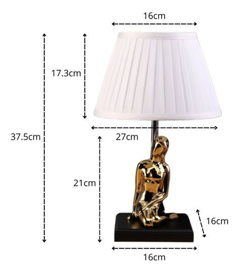 Lámpara Mesa Decorativa LED con Estatua Artística Hogar Jhn-9