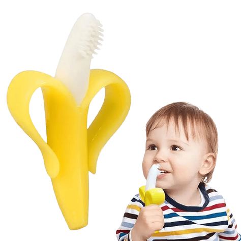Set 5 Mordedores Silicona Platano Cepillo Dientes Bebe Lau-6
