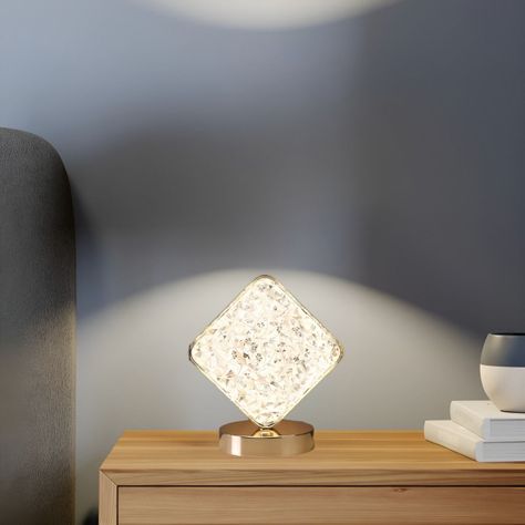 Lámpara Mesa Cuadrada Inalámbrica Decoración Jhn-6