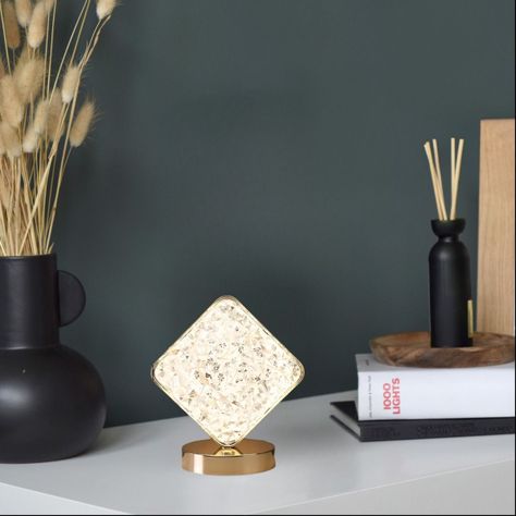 Lámpara Mesa Cuadrada Inalámbrica Decoración Jhn-7