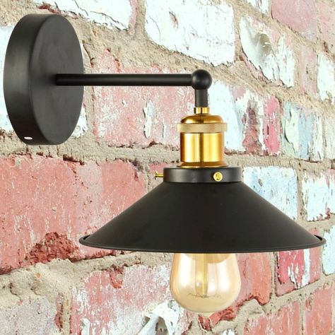 Lámpara Pared Nórdica Industrial Decorativa Negra Cobre Jhn-7
